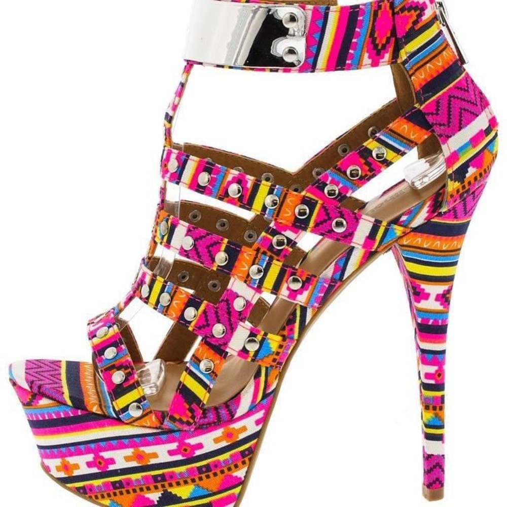 Pink Multi Color Heels